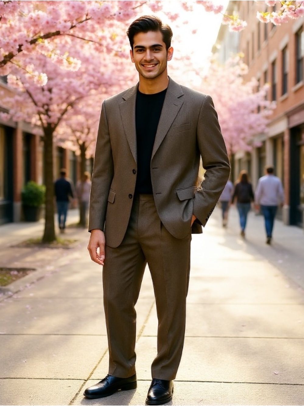 Towncraft Brown Two-Piece Men’s Suit